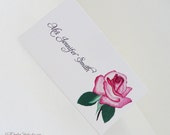 Pink Rose Place Cards Escort Cards for Weddings Receptions Weddings Signs Summer Romantic French Country Custom Signs