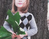 cashmere sweater dress, argyle pattern size 4T