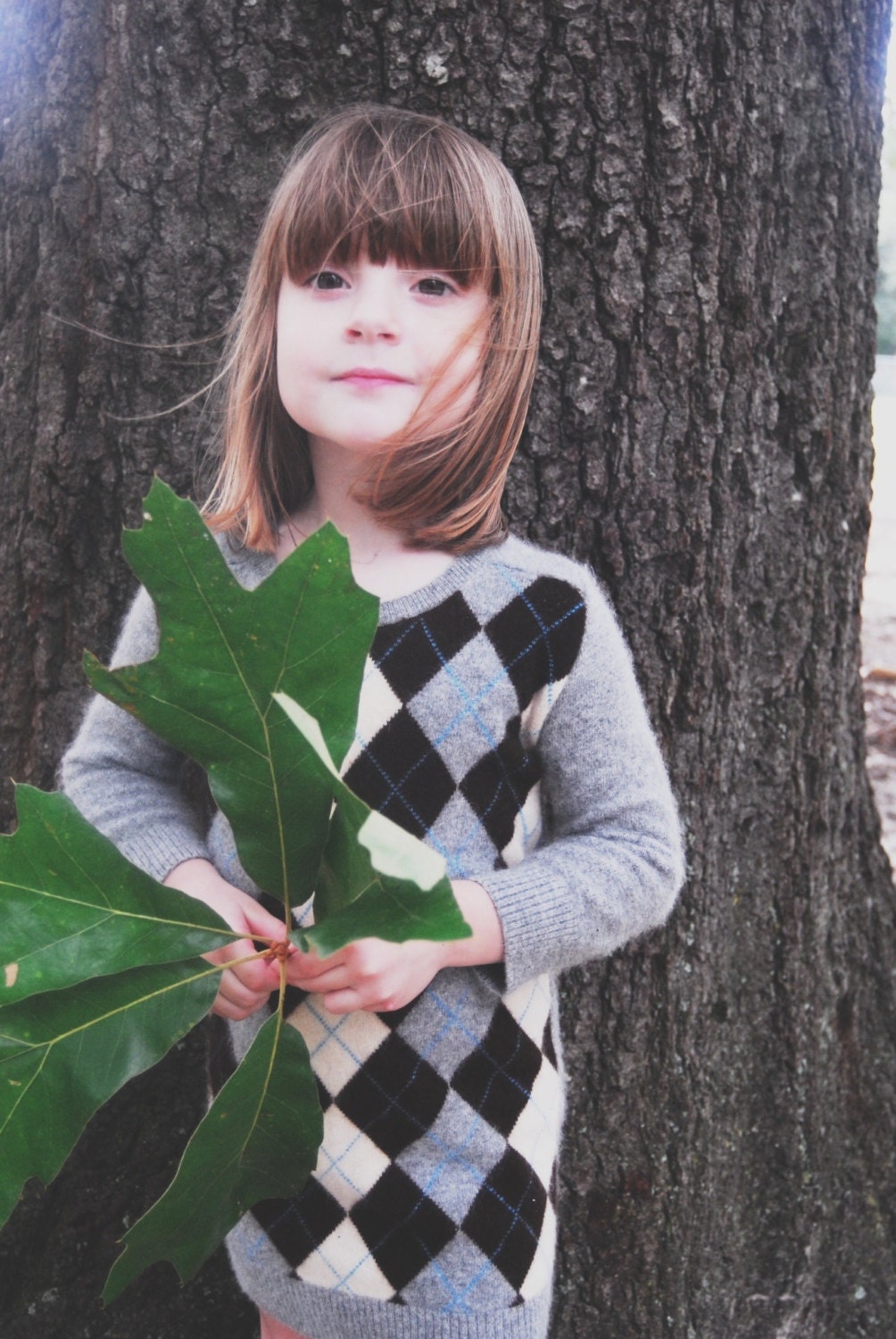 cashmere sweater dress, argyle pattern size 4T