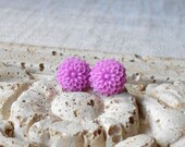 Lilac Flower Earrings, Lavender Mums, Light Purple Stud Earrings, Nickel Free Earrings