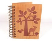 Woodland Photo Album - Real Wood Covers Engraved Photo Album
