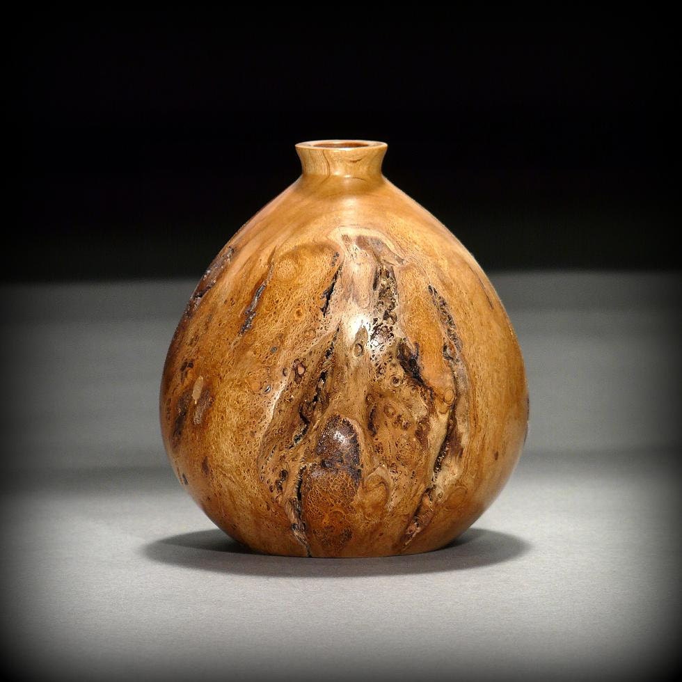 Wood Vase, Cherry Burl (C429)