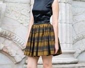 Black and Gold Satin Cocktail Dress-Made to order