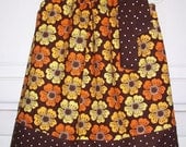 Pillowcase Dress POPPIES Michael Miller Brown Floral baby toddler girl
