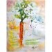 Modern Carrot Botanical Fun Kitchen Gourmet Art Original Watercolor 18 by 24 inch by Ginette