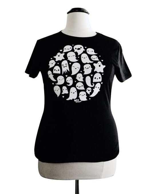 GHOST T-Shirt - Kawaii Ghosts Plus Size Tee Shirt - Choose from 1X or 2X
