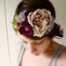 purple flower fascinator, bridal hair crown - AUTUMN AIR