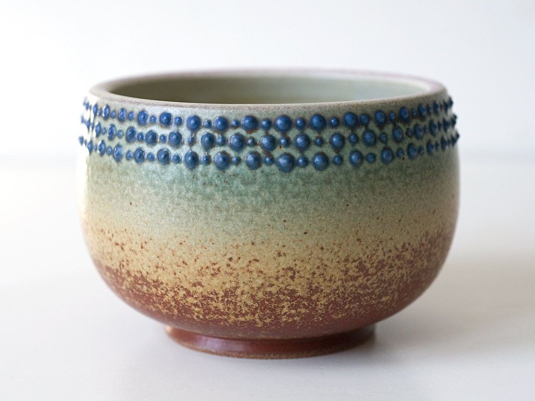 Spotted Turquoise Bowl, Stoneware