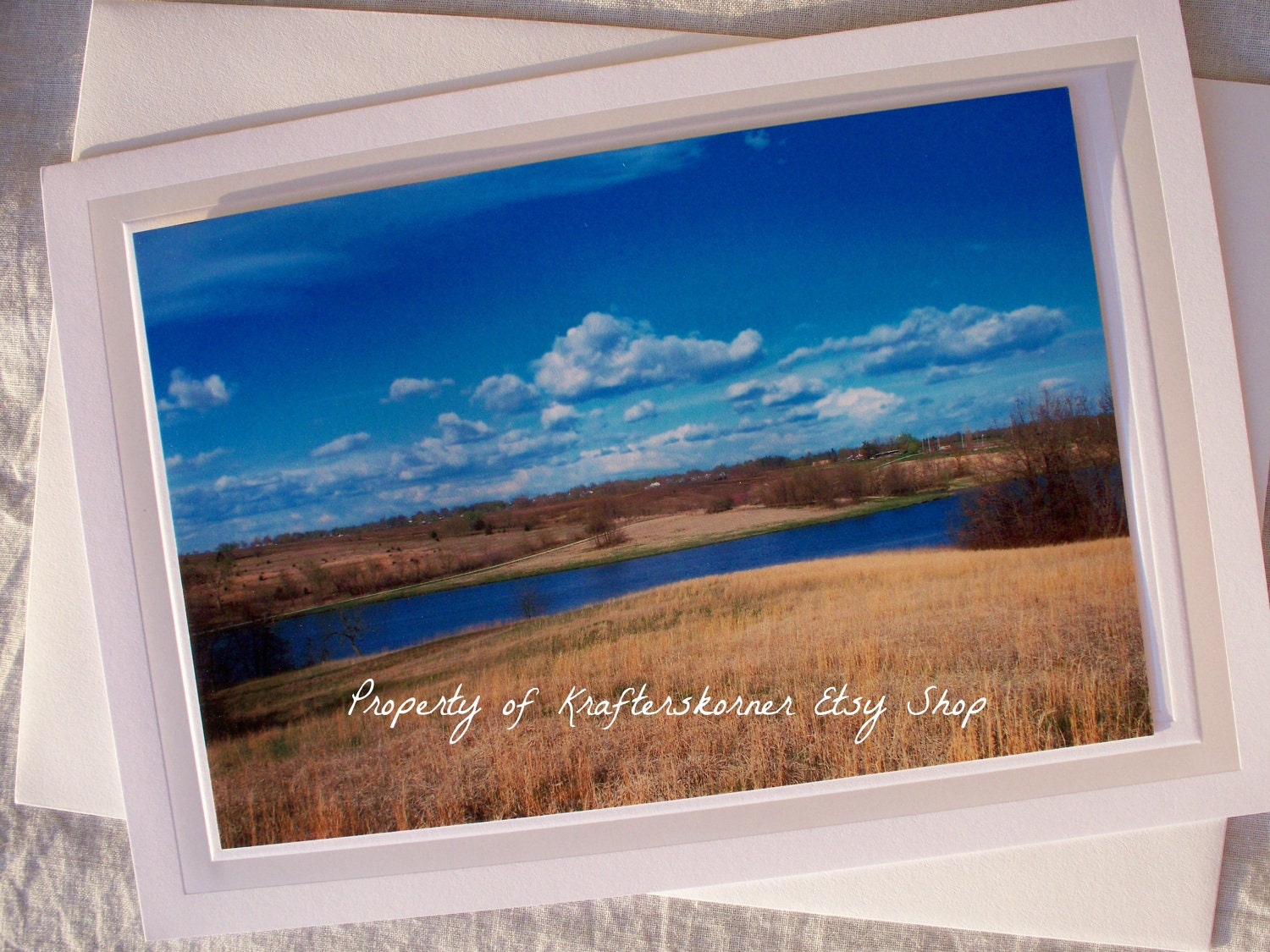 Photo Card Lake and Grassland