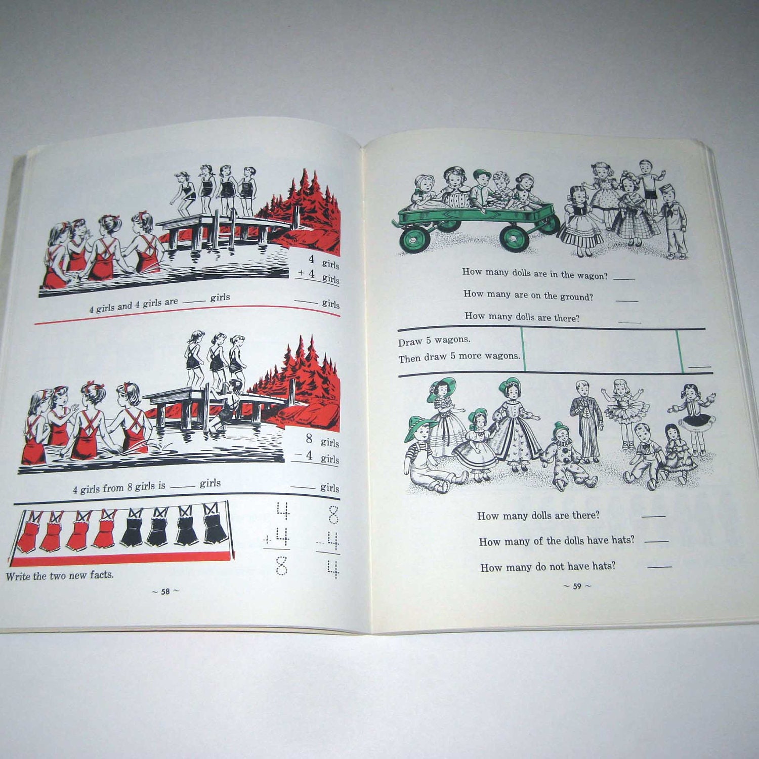 Making Sure of Arithmetic Vintage 1950s Unused School Workbook for Children Illustrated by Milo Winter