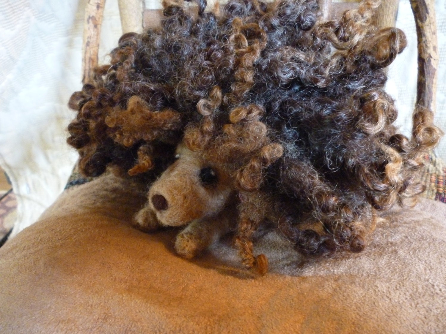 Hedgehog "Hedgecliff" Needle Felted Creation