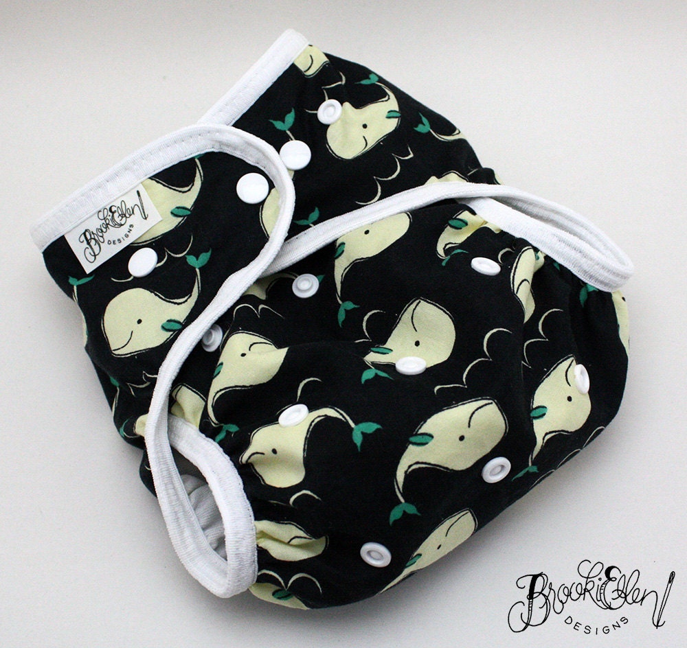 diaper cover swim Diaper Whale Tale Ready to Ship One Size