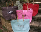 Monogrammed / Personalized Large Jute Tote Bag