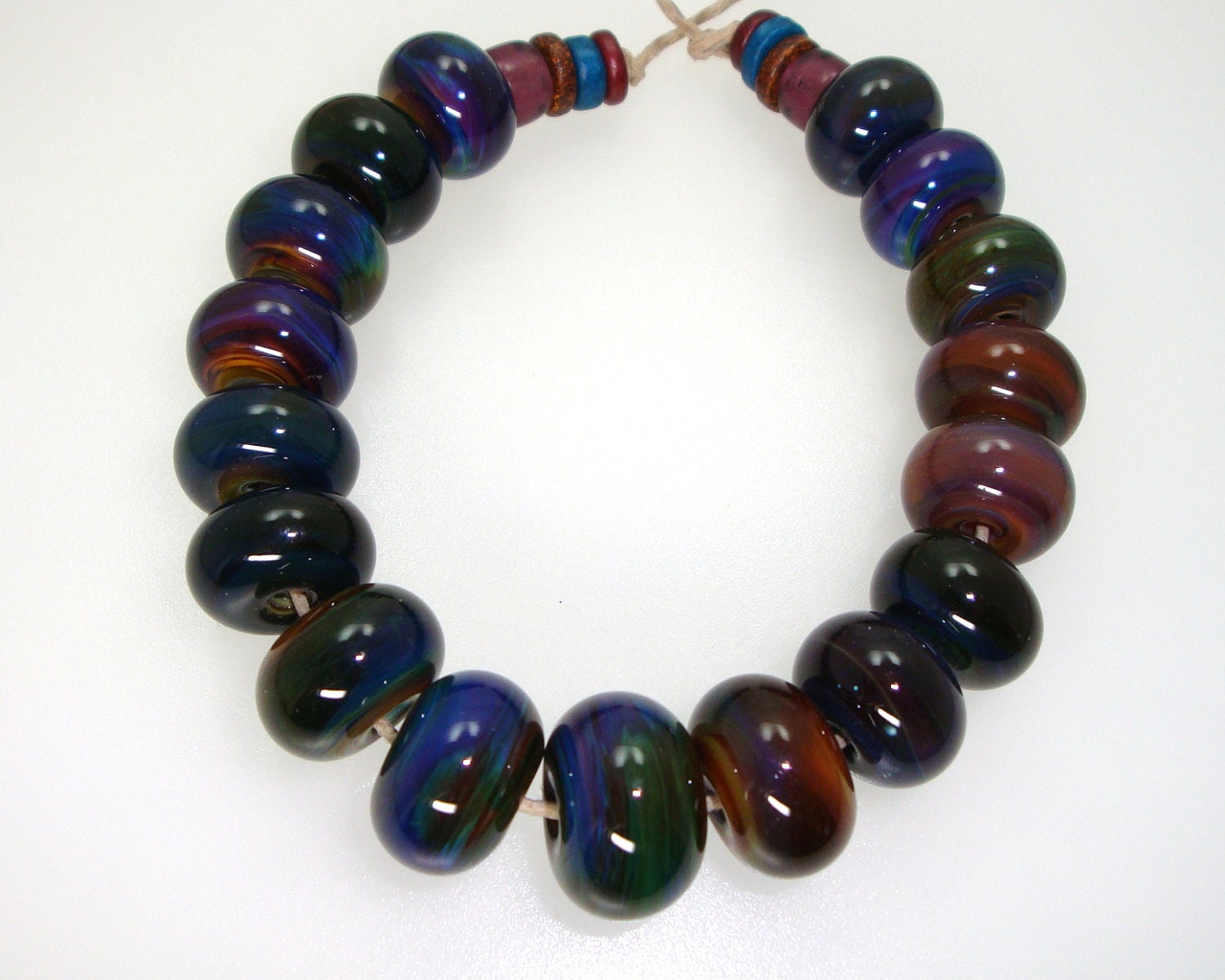 Reserved for Cheryl Bead Set as Described and Pictured with 15 Coordinating Disk Beads