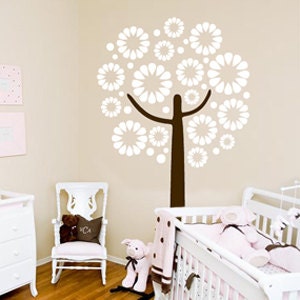 Flower Tree Vinyl Wall Art Decal