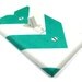 White and Emerald Turquoise Chevron MODA Light Switch Cover Zig Zag Stripe Teal Switchplate Zigzag Half Moon 959