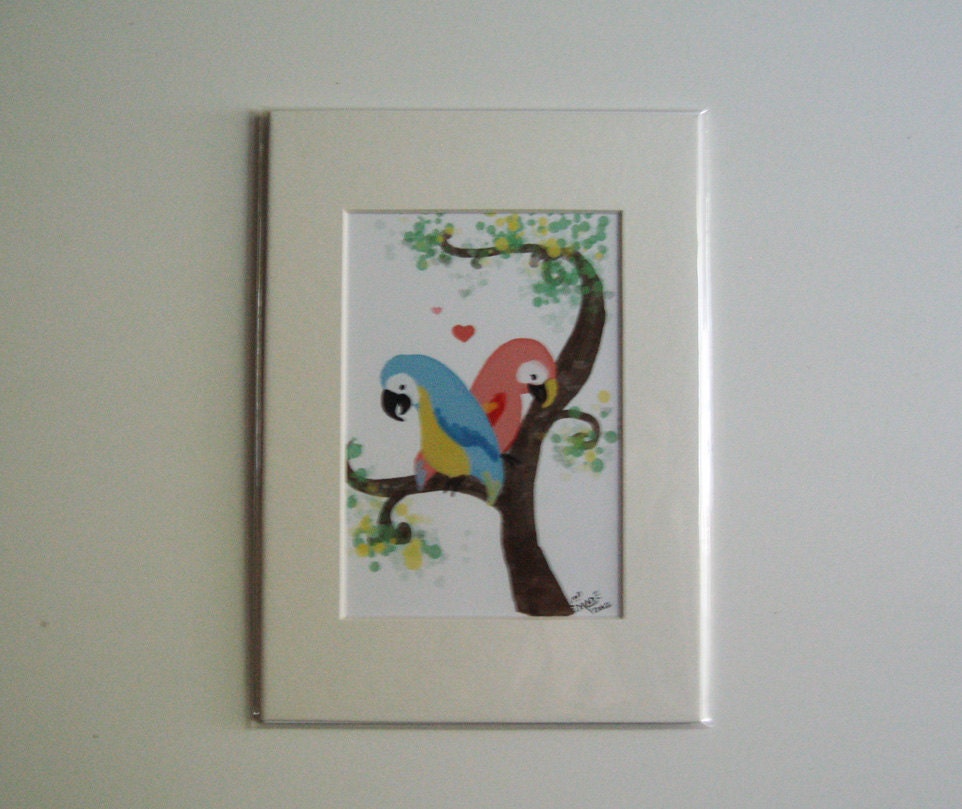 Parrots- Glossy Art Print 5x7 by Monica Bruenjes