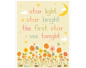 Children's Wall Art / Nursery Decor Star Light Star Bright 8x10 inch print by Finny and Zook