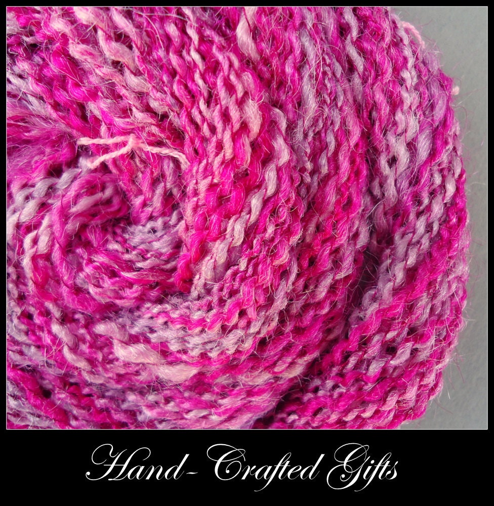Soft Handspun Yarn - 1 oz, 110yd, Sport Weight , WPI 15, Spiral, Vegan.