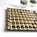 Mid Century Barware Harlequin Glass Tray / Vintage Metallic Cocktail Party Platter / Halloween Decor