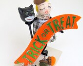 Vintage Spun Cotton Halloween Decoration Needle Felted Acorns