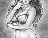 Femme de reves 1 ACEO - limited edition print 2/20 by Delphine Levesque Demers