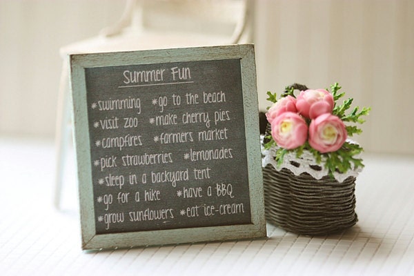 Dollhouse Miniature Shabby Framed Art - Summer Fun