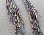 Natural Vegan Feather Hemp Earrings