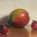Original Oil Painting, Mango and Strawberries