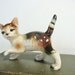 vintage kitten tabby cat figurine japan