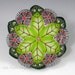 Polymer Clay Ring Bowl, Avocado Green, Pink, Black and White