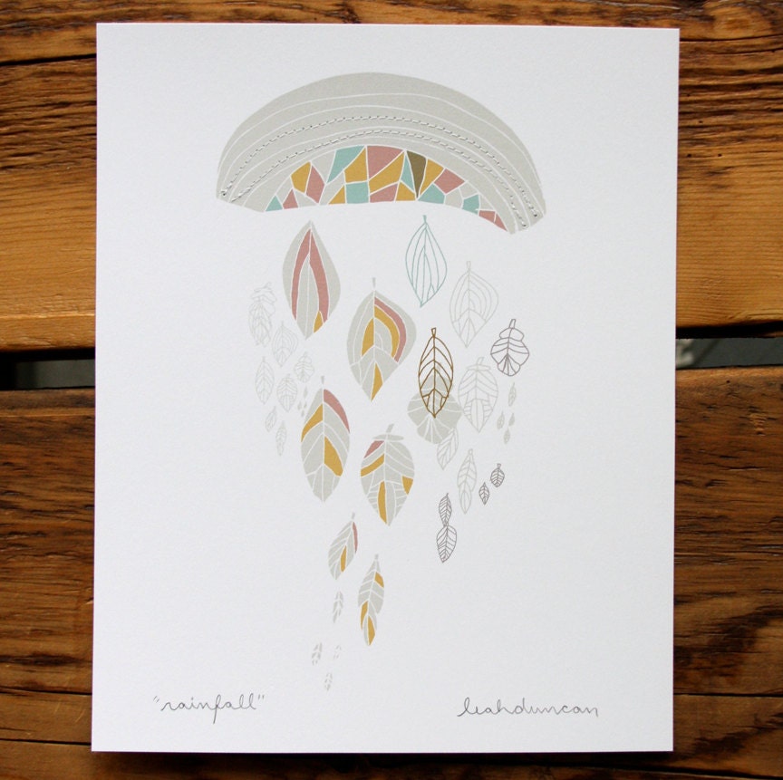 Rainfall Stitched and Signed Print 8 x 10
