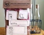 Letterpressed Tags for Canning Jars