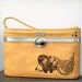 UPCYCLED Mustard Yellow VINTAGE Train Case with Dreamer Girl and Stars by Sherri Dupree Bemis
