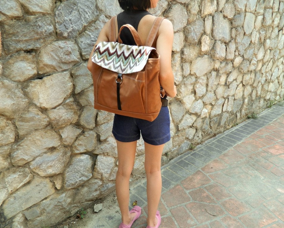 SALE - 10% OFF -  Tanya in cognac // Backpack / Satchel / Rucksack / Messenger / Laptop / Tote / Women/ For Her / For Him