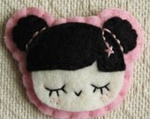 Kawaii Kokeshi Felt Hair Clip