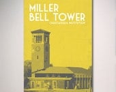 Chautauqua Institution Miller Bell Tower Poster, Chautauqua Lake Poster, Vacation Art Print Poster, Travel Art, 12x18 Print