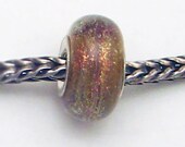 Silvered Honey Amber Dichroic Bead - Troll / Bracelet Bead (JUNE - 04)