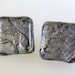 Black and Silver Glass Post Earrings