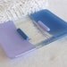 Glass Soap Dish in Lavender and Cobalt Blue