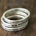 Personalized Sterling Silver Stamped Stacking Ring