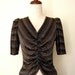 ON SALE 1970s Metallic Blouse // Disco Blouse // Puff Sleeve Top