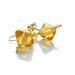 Honey Beaded Dangle Earrings, Lampwork Glass & Sterling Silver, Handcrafted Yellow Cube Earrings, Lampwork Bead Earrings