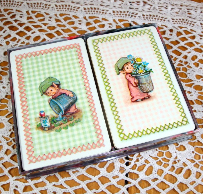 2 Vintage Decks Hallmark Playing Cards, Boxed Set  (380-13)