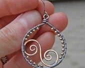 Sterling Silver and 14k Gold Filled Wire Wrapped Hoops