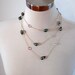 Tahitian Pearl, Crystal Quartz, Pink Amethyst layering necklace-Shimmer-Reserved