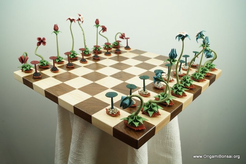 Origami Bonsai Chess Set V