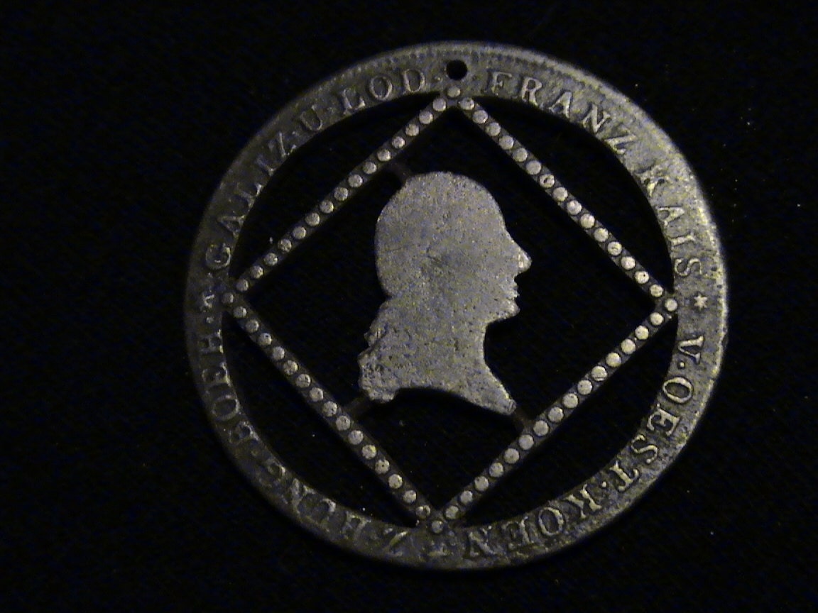 AUSTRIA - 1807 - cut coin jewelry - w/ Franz Kais