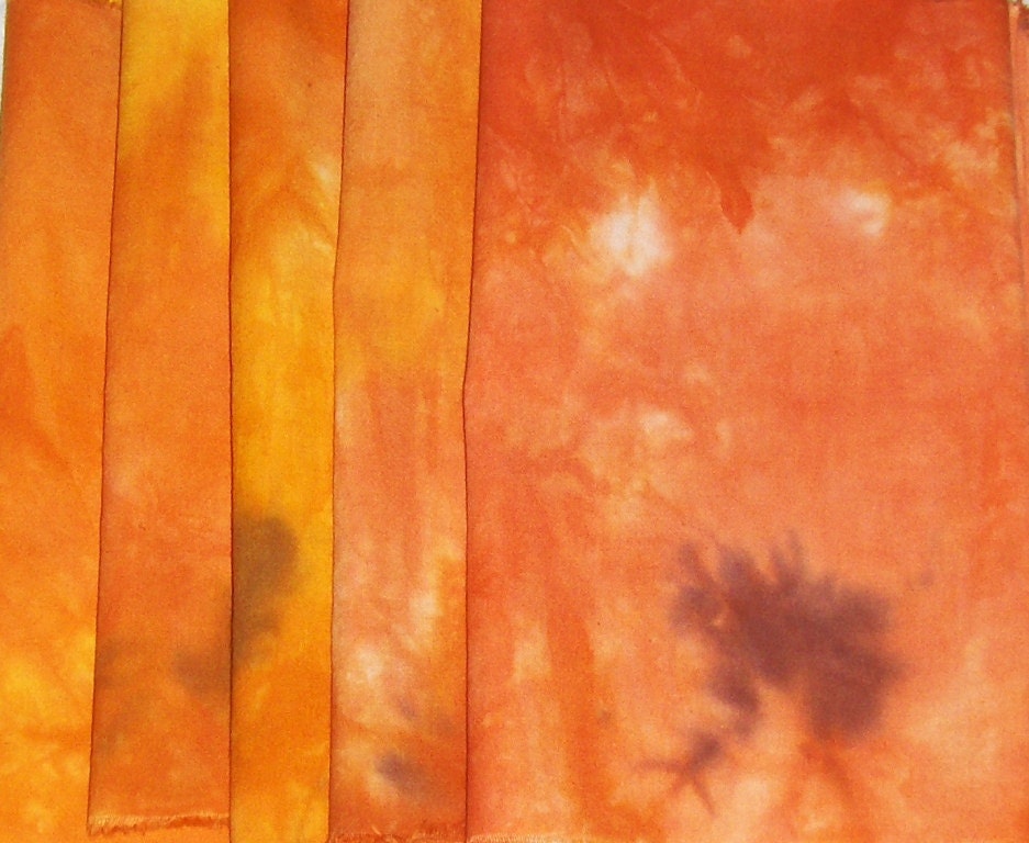 Autumn in the Ozarks Hand Dyed Fabric Collection 2  free shipping within USA