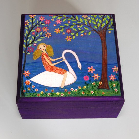 Swan Princess Jewelry Box by Sascalia on Etsy
